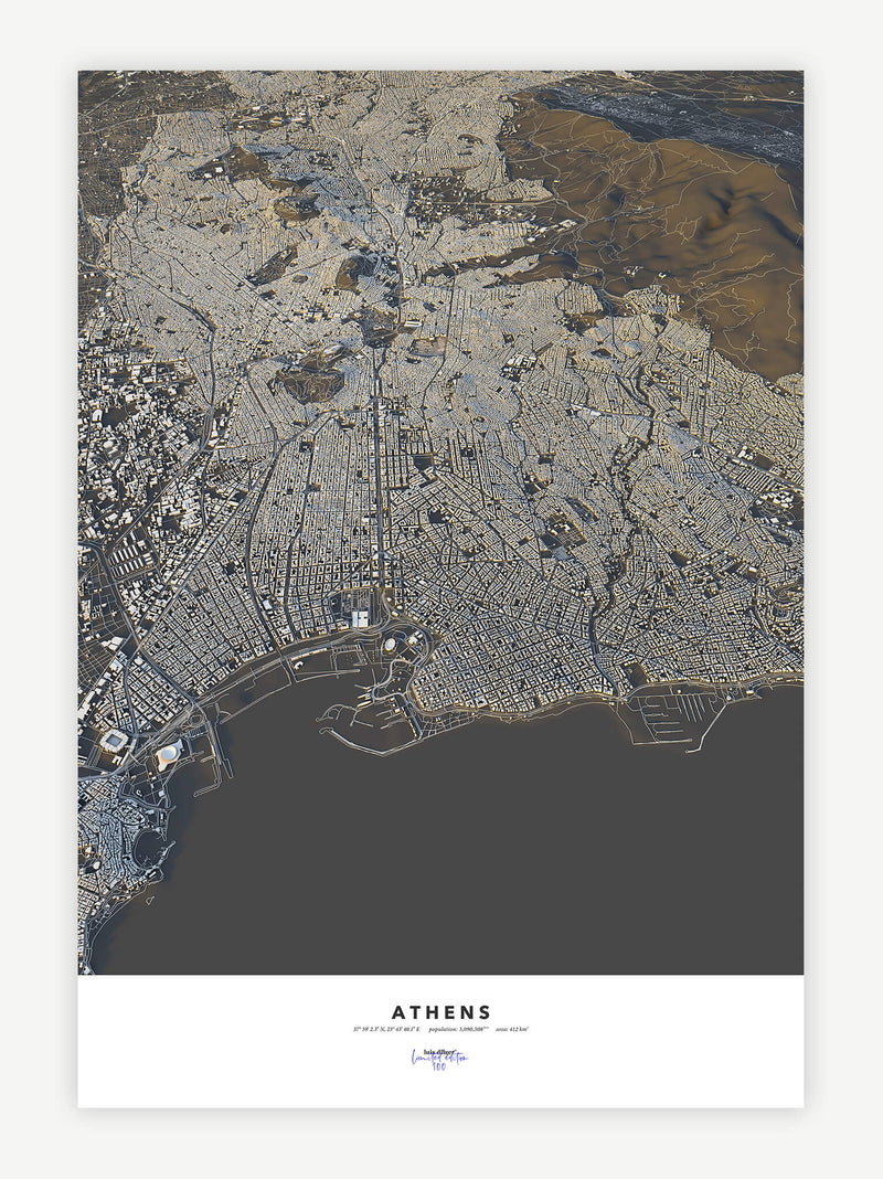 Athens City Map - Luis Dilger