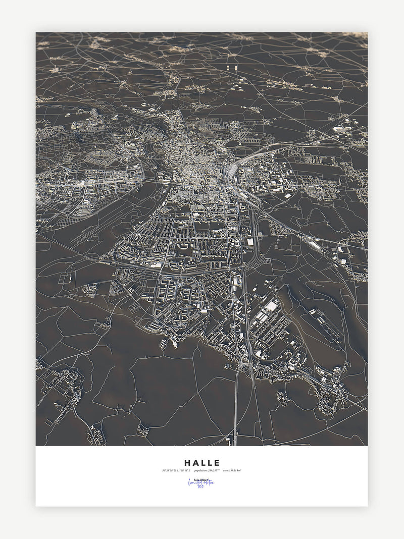 Halle City Map - Luis Dilger