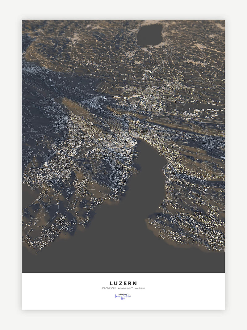 Luzern City Map - Luis Dilger