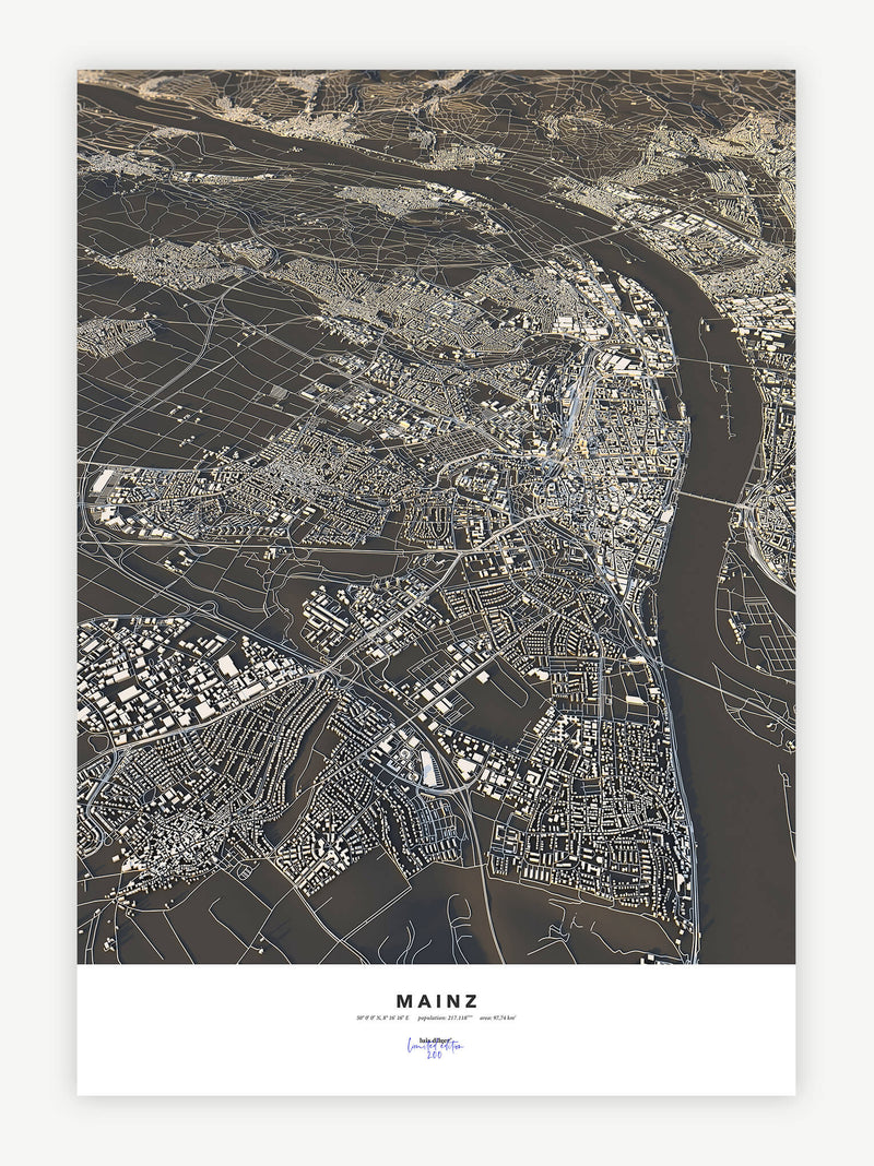 Mainz City Map - Luis Dilger