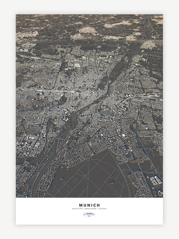 Munich City Map - Luis Dilger