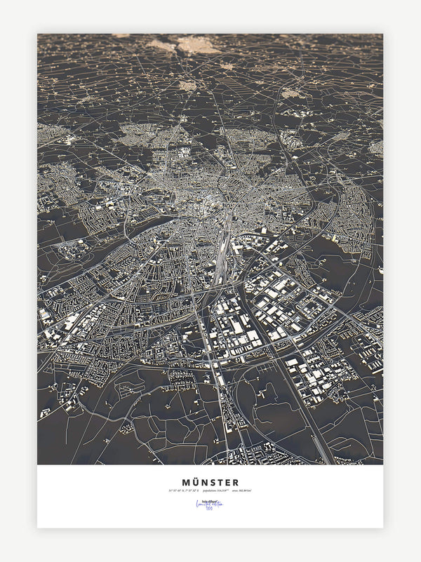 Münster City Map - Luis Dilger