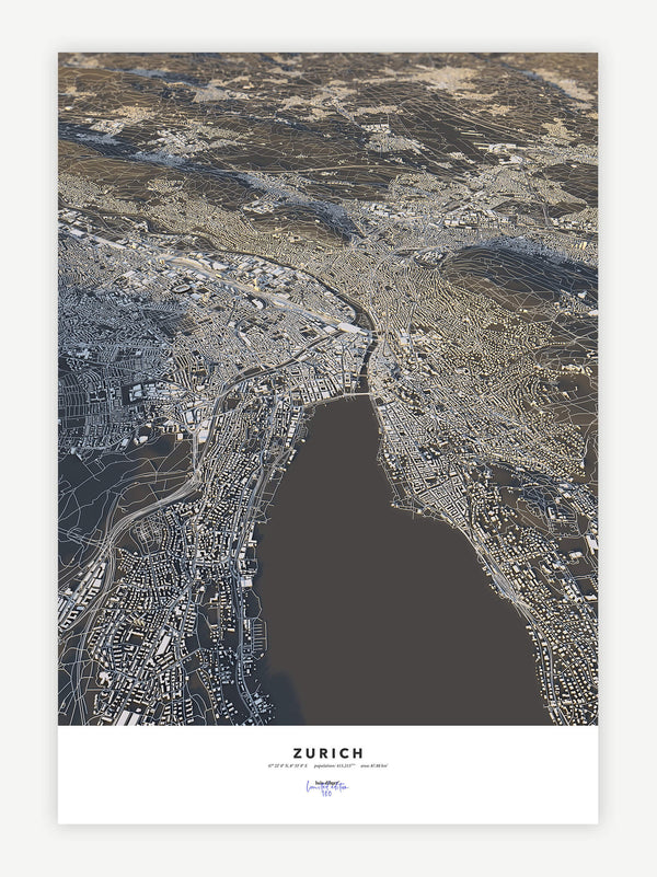 Zurich City Map - Luis Dilger