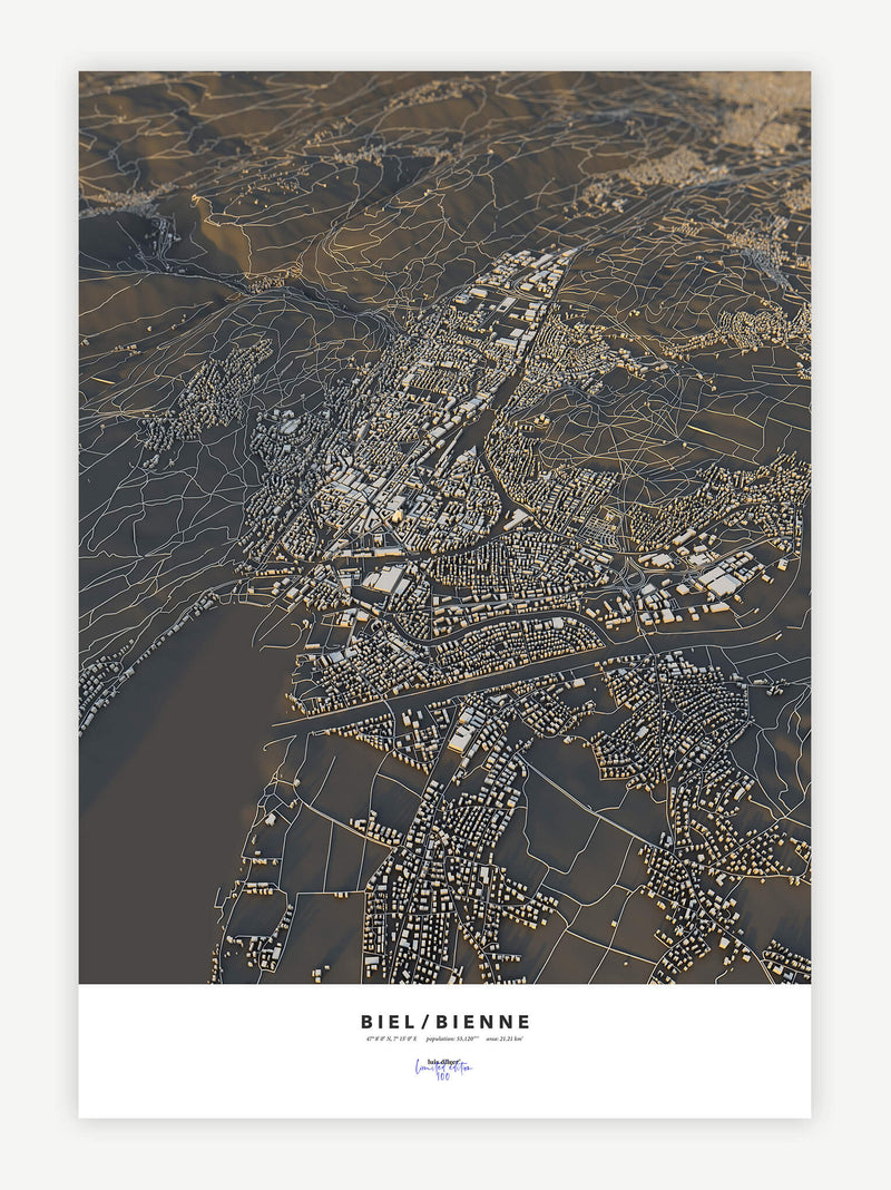 Biel Bienne City Map - Luis Dilger