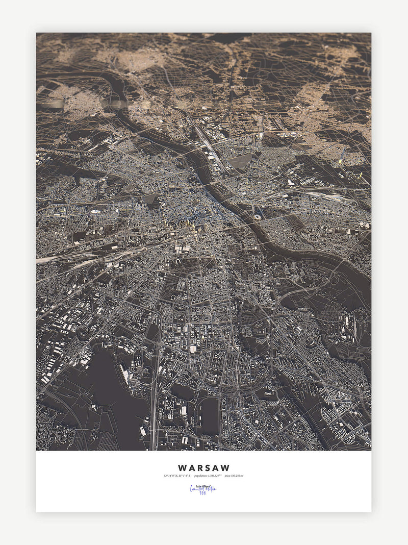 Warsaw City Map - Luis Dilger